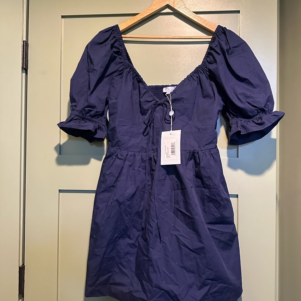 Hill House Navy Puff Sleeve Dress